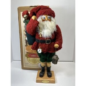 Grandeur Noel Limited Edition 2000 Vintage Wooden Santa Nutcracker Red Suit